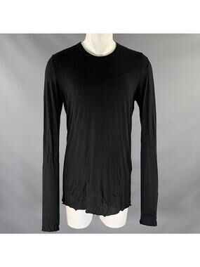 JULIUS Size S Black Cotton Cashmere Rayon Oversized Pullover